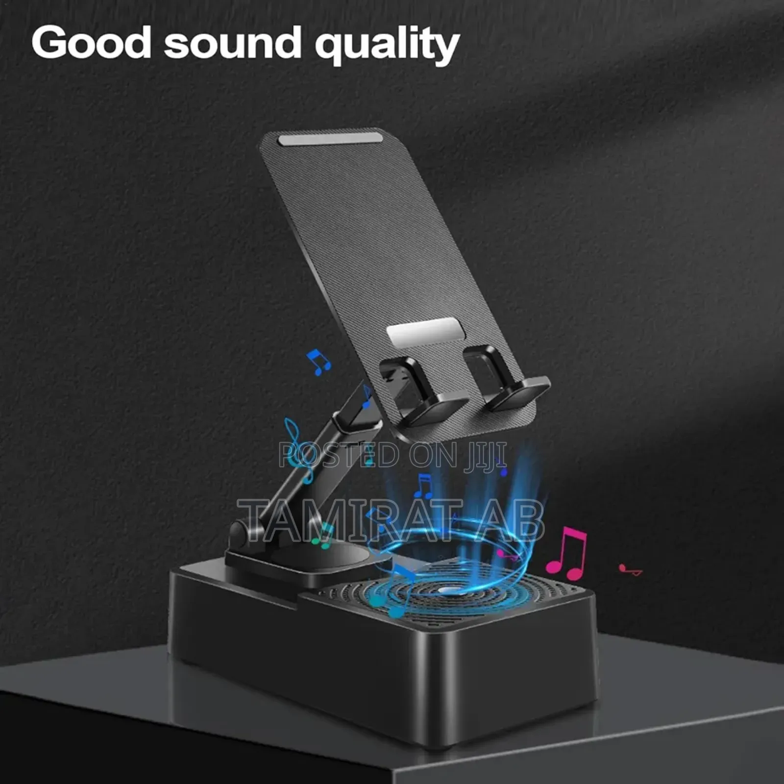 Foldable Smartphone Desktop Stand With Built-in Speaker