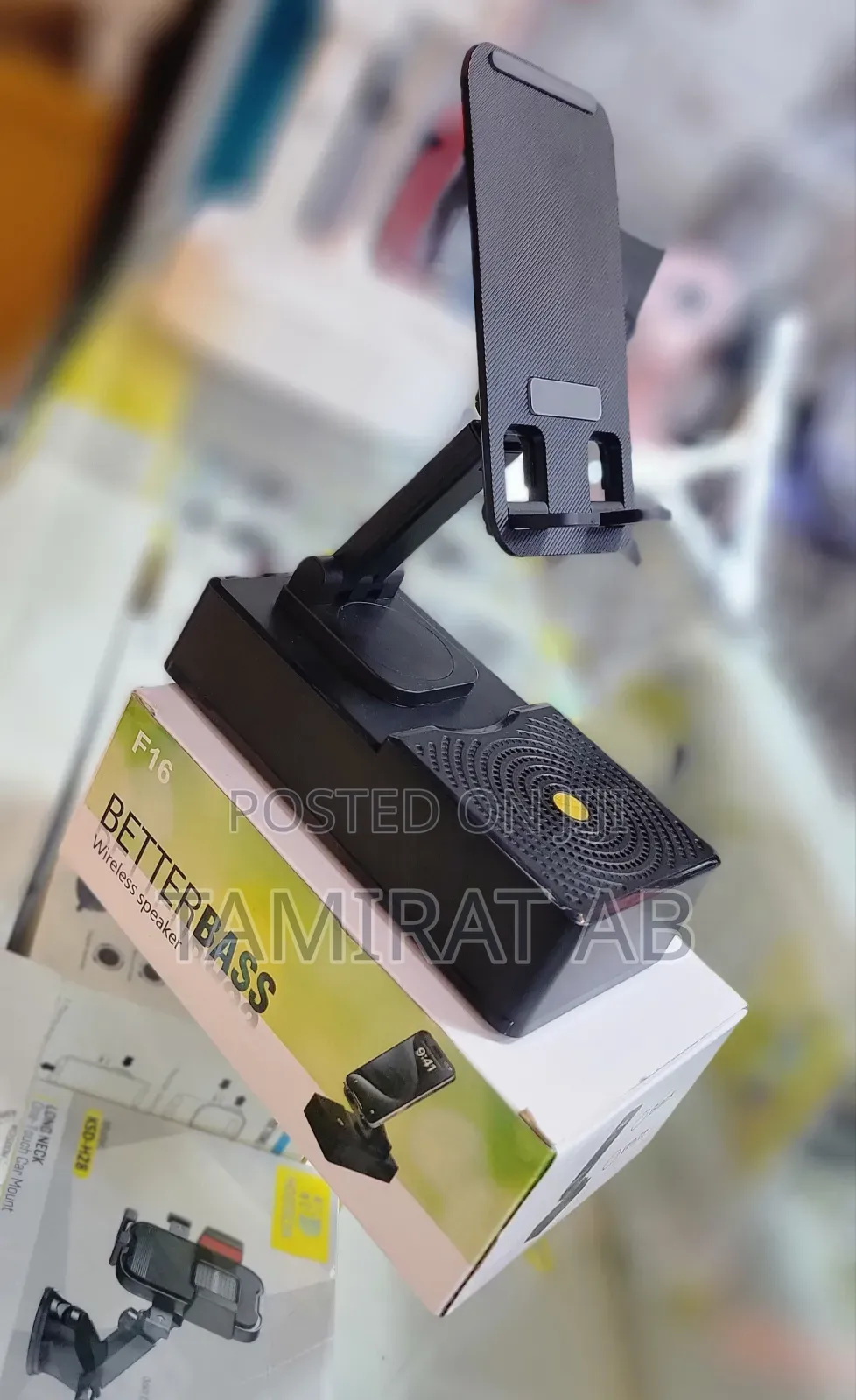 Foldable Smartphone Desktop Stand With Built-in Speaker