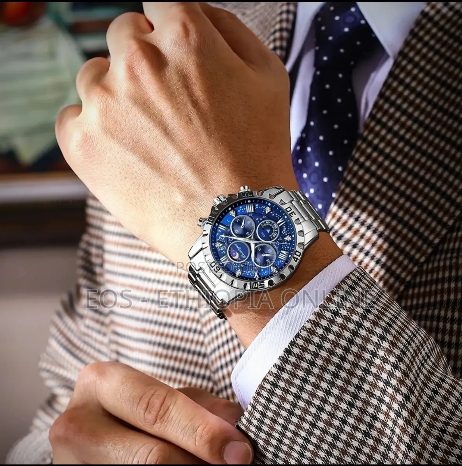 POEDAGAR Luxury Stainless Steel Wristwatches [Preorder]