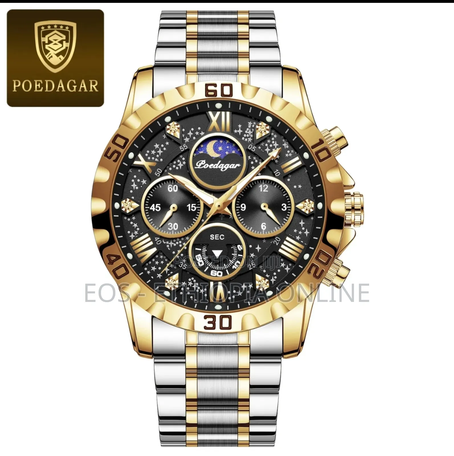 POEDAGAR Luxury Stainless Steel Wristwatches [Preorder]