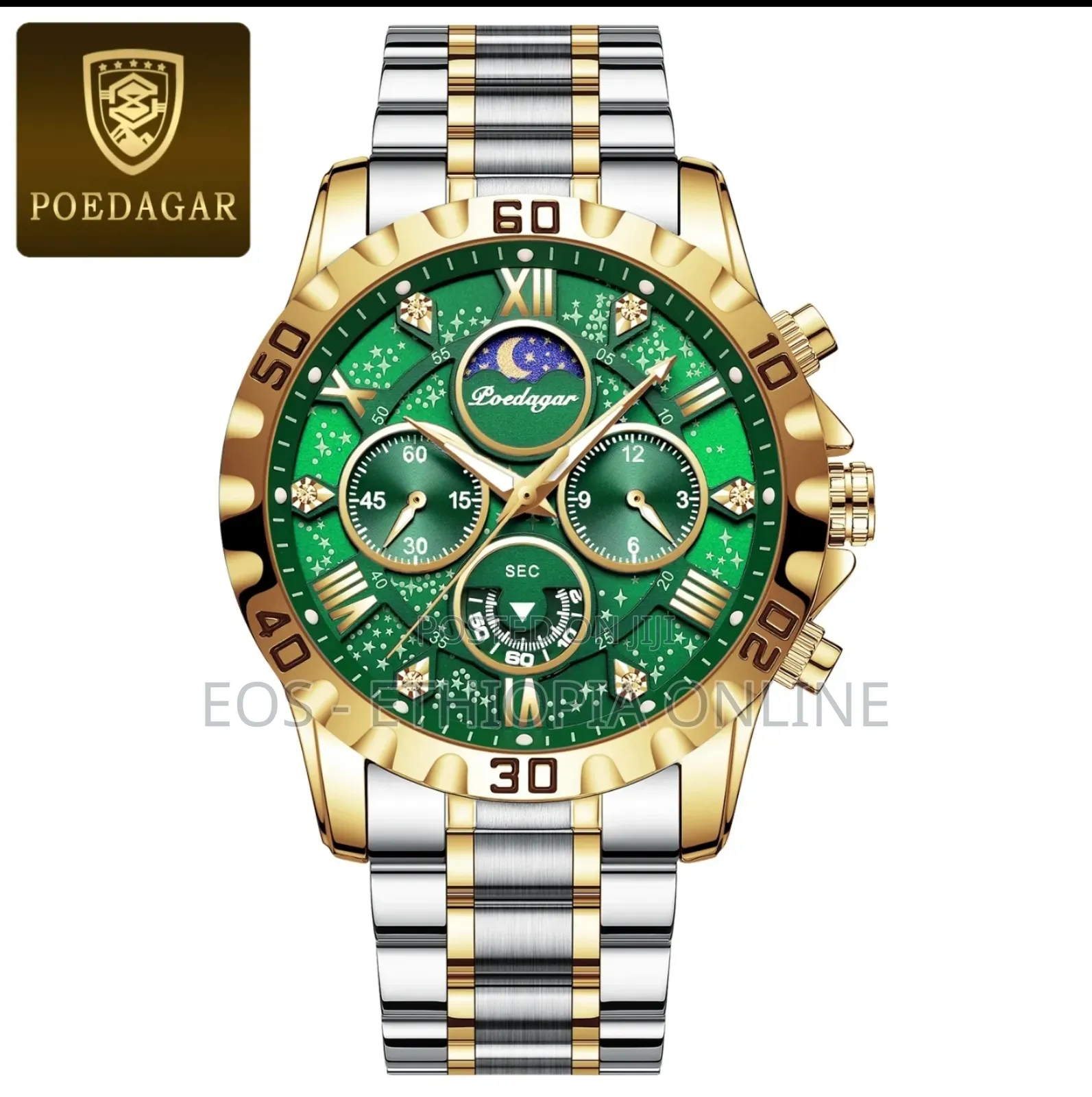 POEDAGAR Luxury Stainless Steel Wristwatches [Preorder]