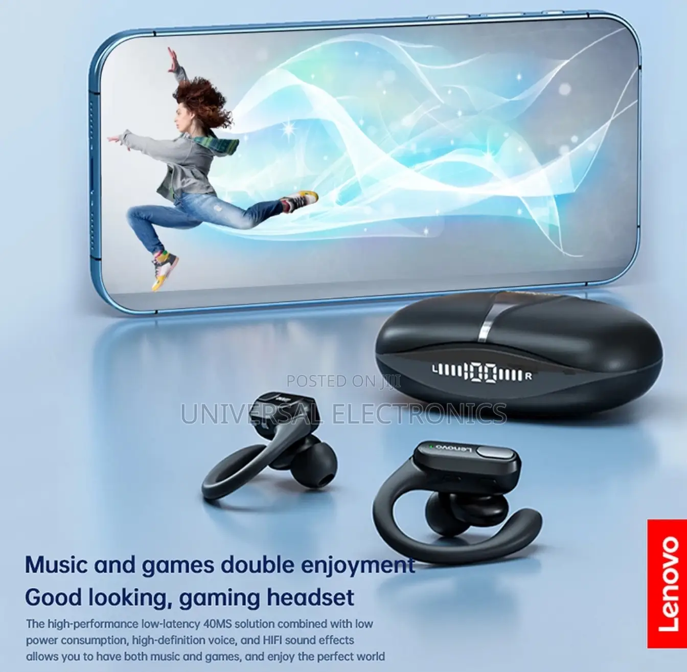 Lenovo Earbuds BT Mic Hi-fi Stereo Noise Reduction HD Call