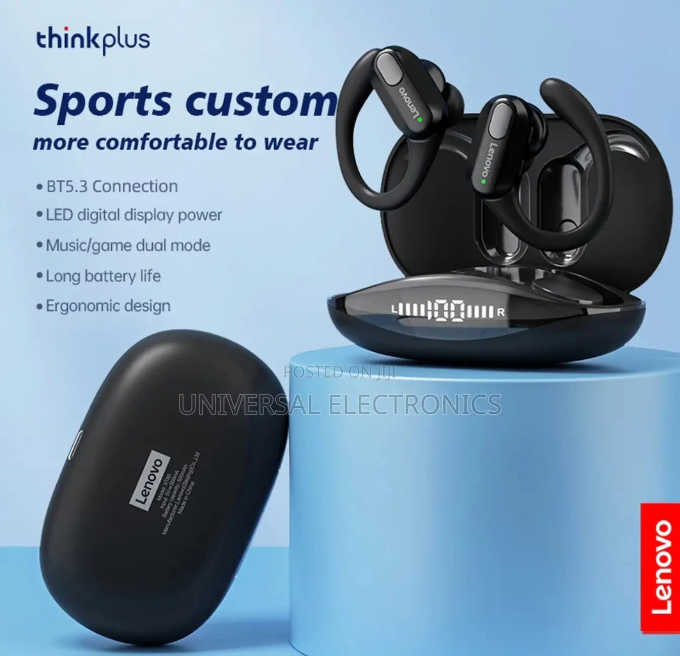 Lenovo Earbuds BT Mic Hi-fi Stereo Noise Reduction HD Call