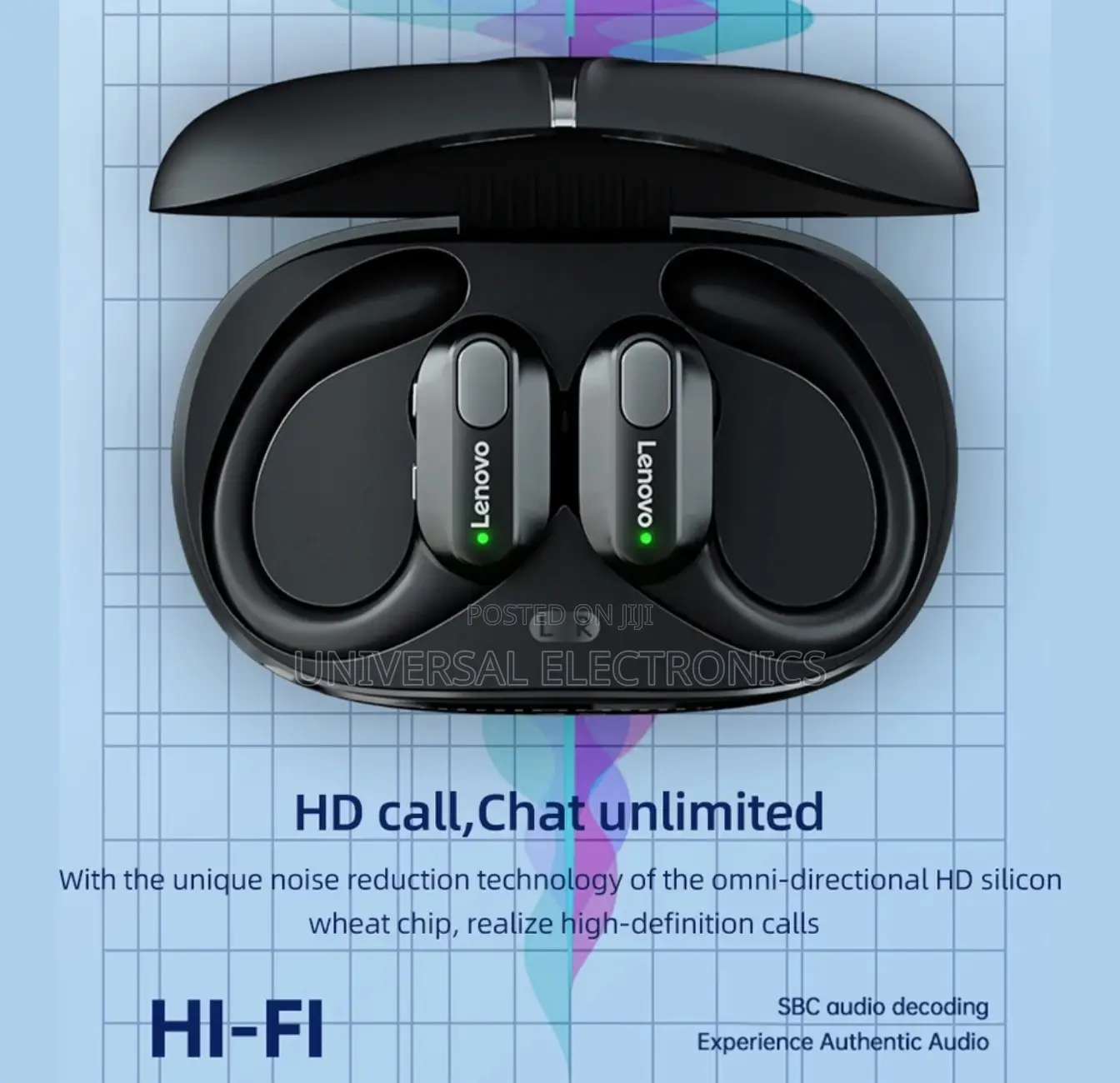 Lenovo Earbuds BT Mic Hi-fi Stereo Noise Reduction HD Call