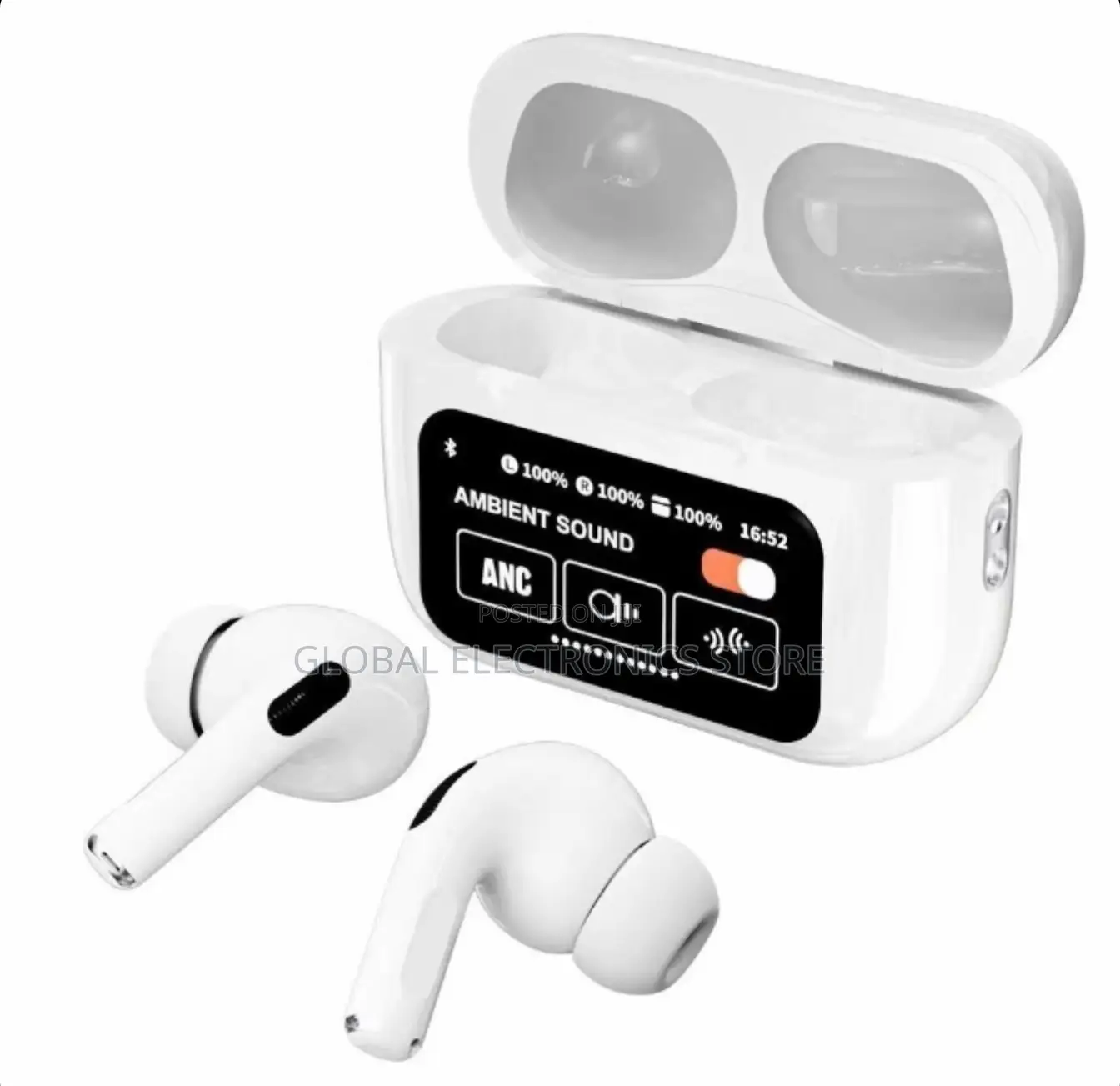 Premium Airpods With Display And ANC + ENC (Stereo Sound)