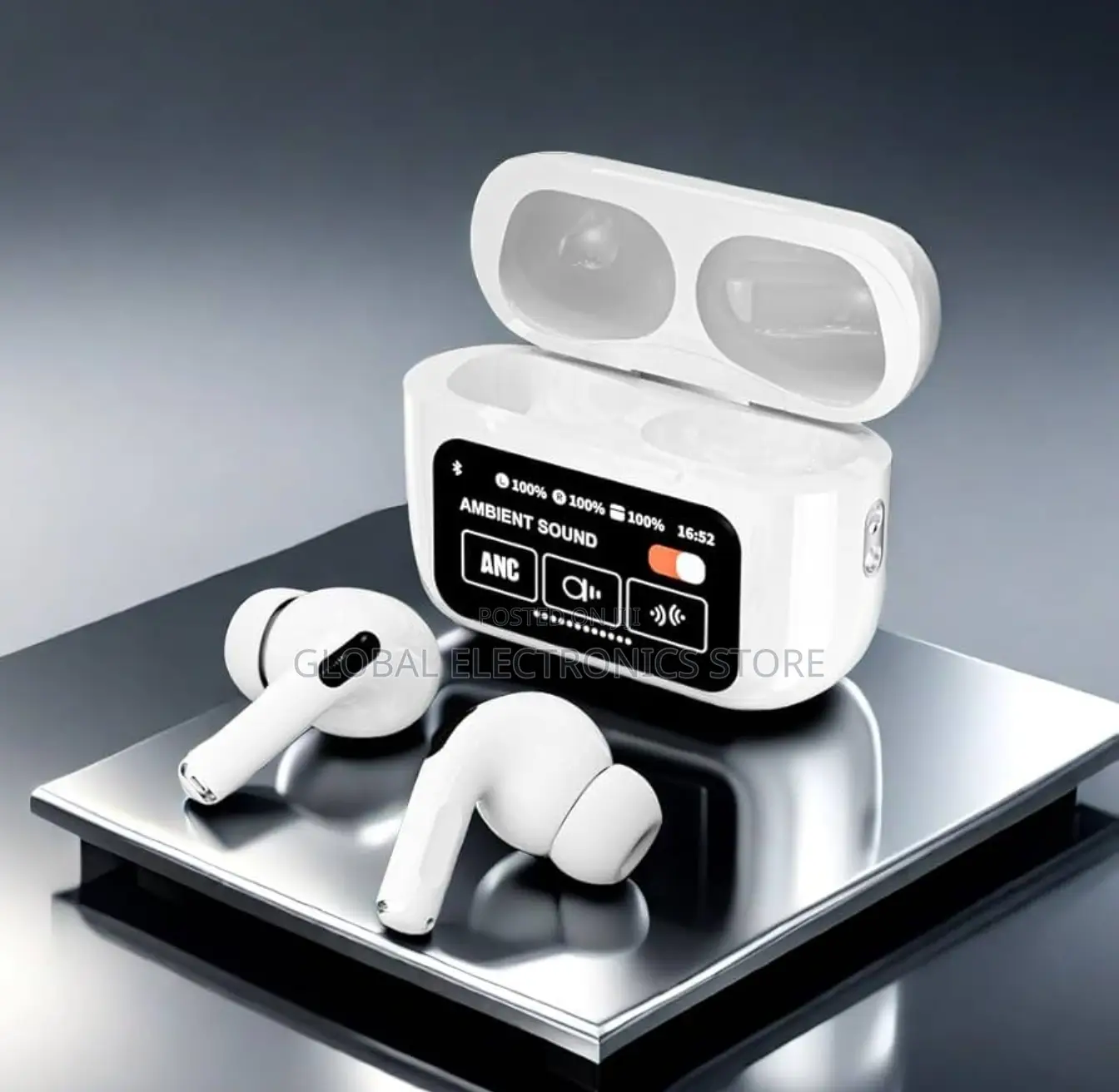 Premium Airpods With Display And ANC + ENC (Stereo Sound)