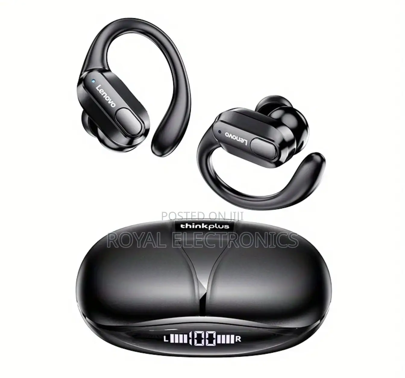 Lenovo TWS Waterproof LCD Display Noise Reduction Earbuds