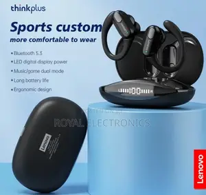 Lenovo TWS Waterproof LCD Display Noise Reduction Earbuds