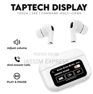 LED Touch Screen Earbuds in Ear ANC + ENC Noise Cancelling