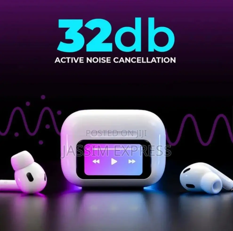 LED Touch Screen Earbuds in Ear ANC + ENC Noise Cancelling