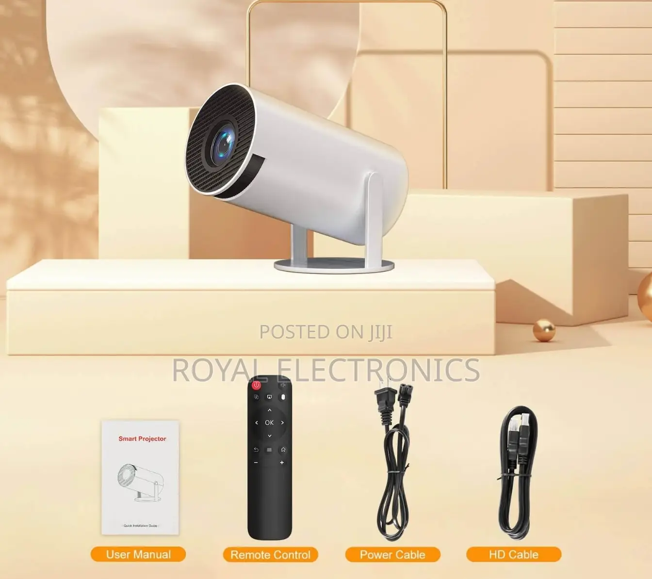 ለአያያዝ እና ለአጠቃቀም አመቺ የሆነ Smart Projector (Max 120 Inch)
