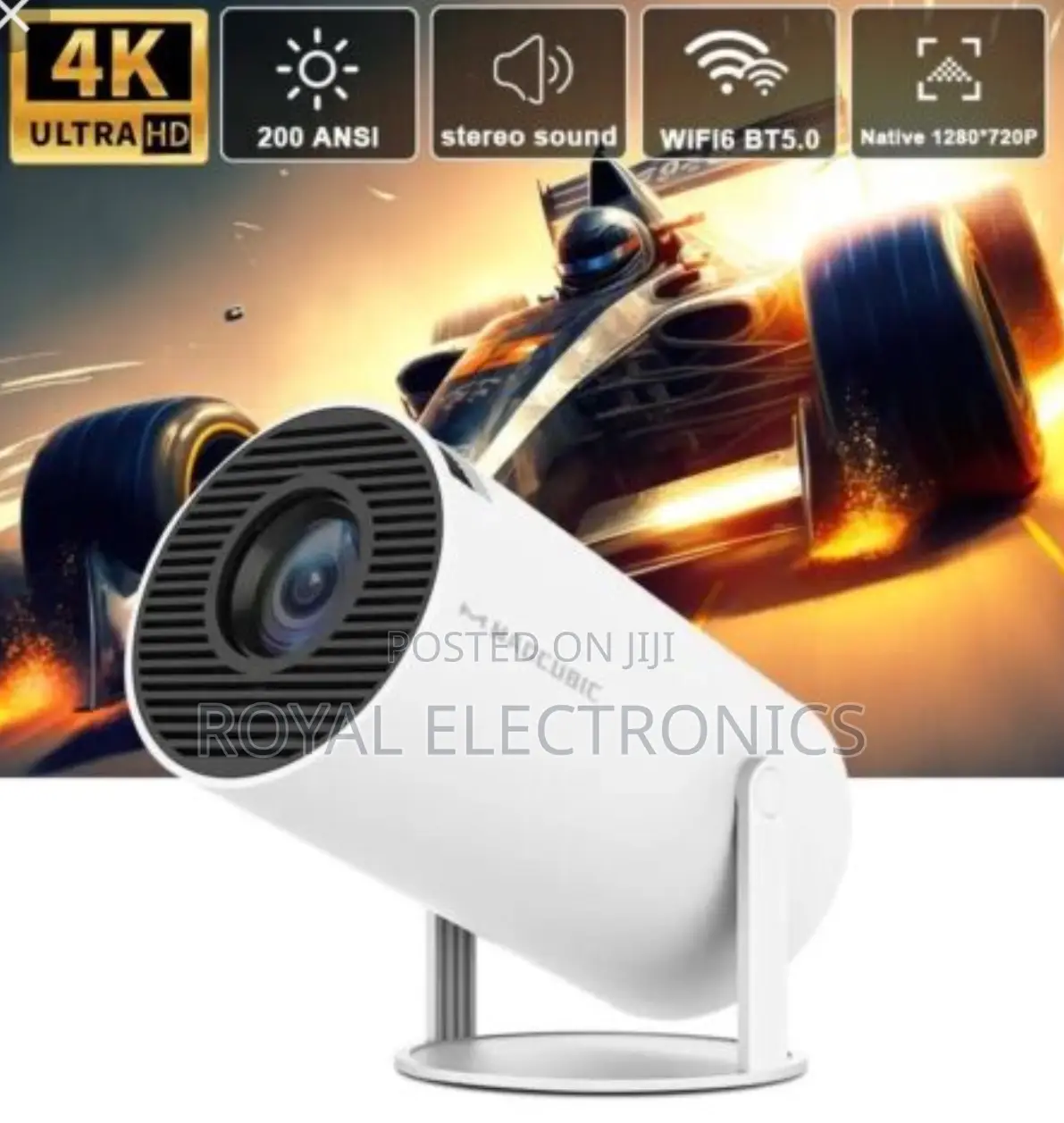 ለአያያዝ እና ለአጠቃቀም አመቺ የሆነ Smart Projector (Max 120 Inch)