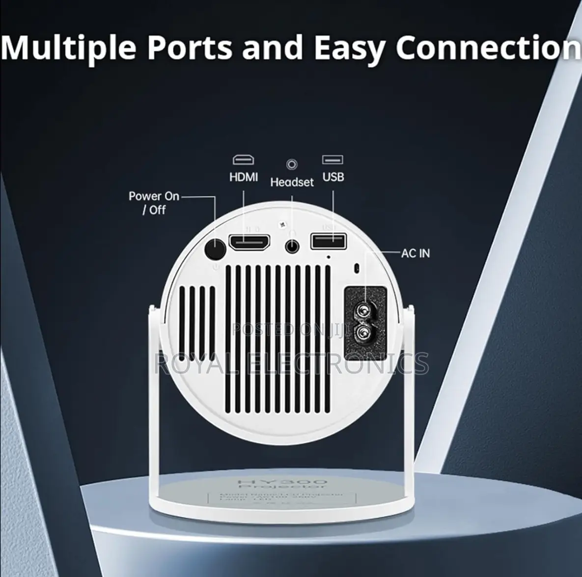 ለአያያዝ እና ለአጠቃቀም አመቺ የሆነ Smart Projector (Max 120 Inch)