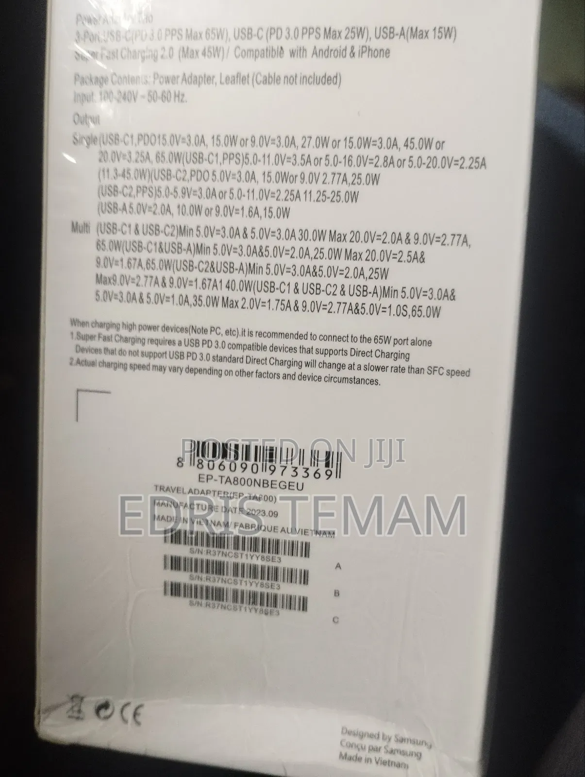 Samsung Super Fast Charger Charging Like Lightning