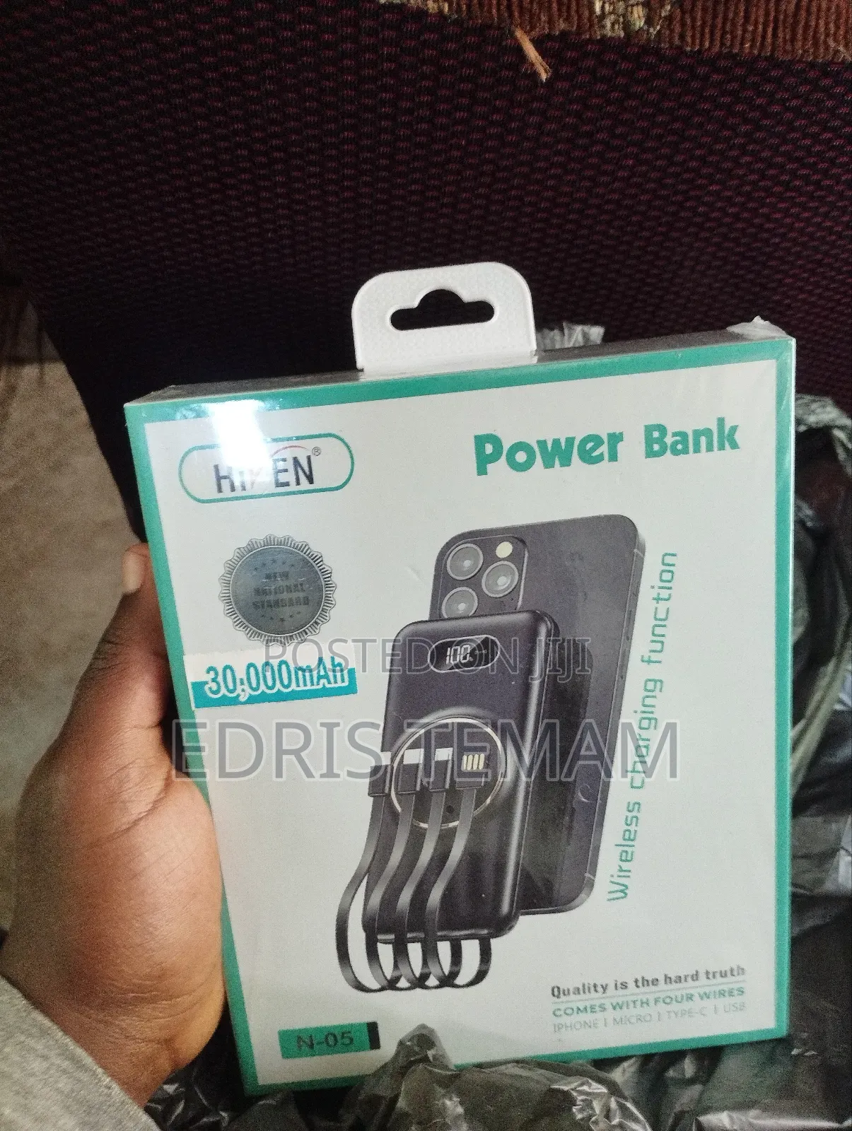 Hiven Power Bank 30,000 Mah for Charging Without Worry