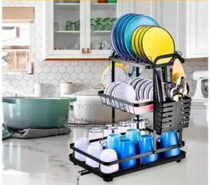 Photo - Dish Rack የሳህን የብርጭቆ የማንኪያ መደርደሪያ