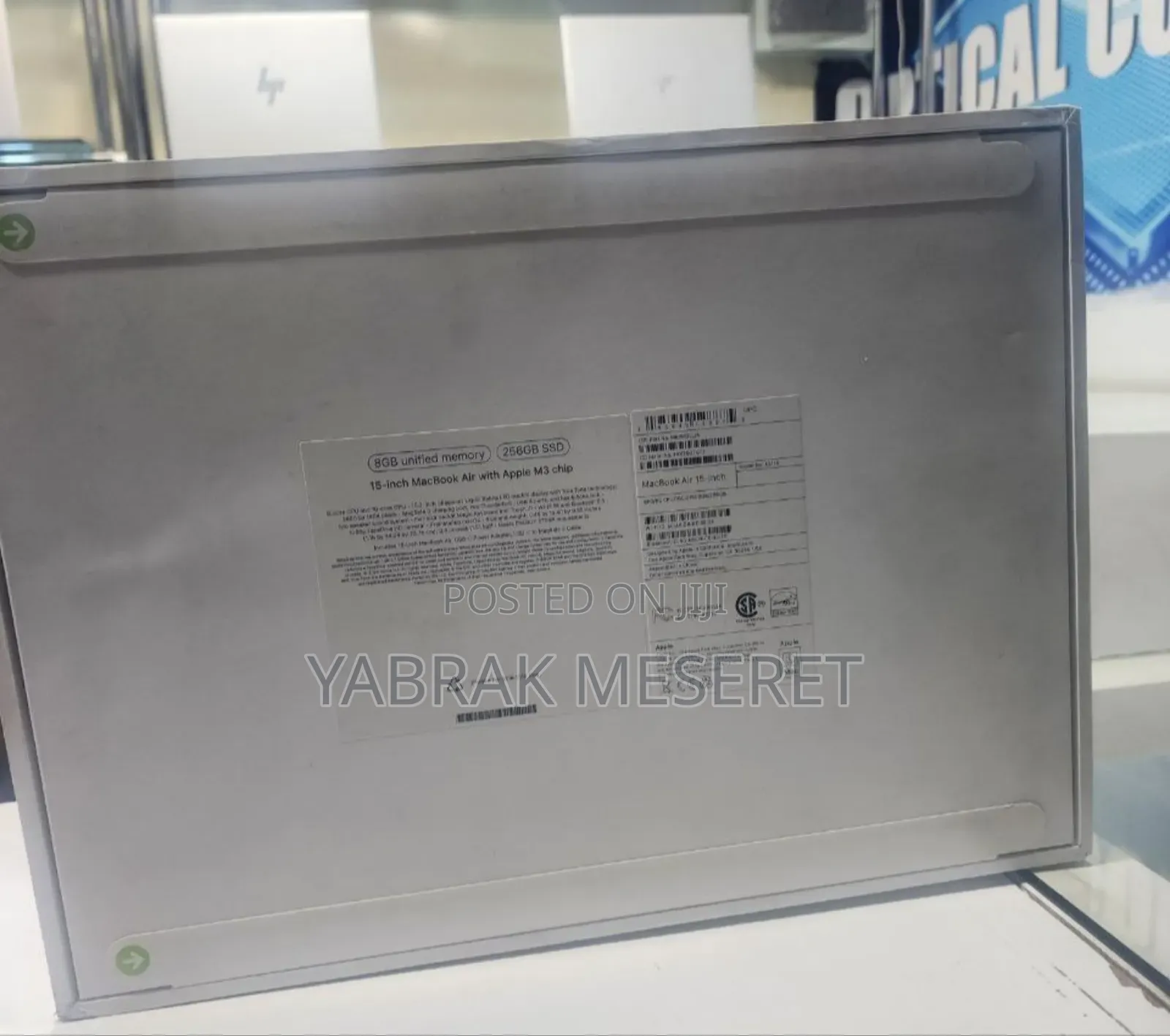 New Laptop Apple MacBook Air 2024 M3 15-Inch 8GB Apple M3 SSD 256GB