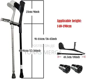 Photo - Anti Slip Rubber Adult Crutch: The Base Is Made of Strong,