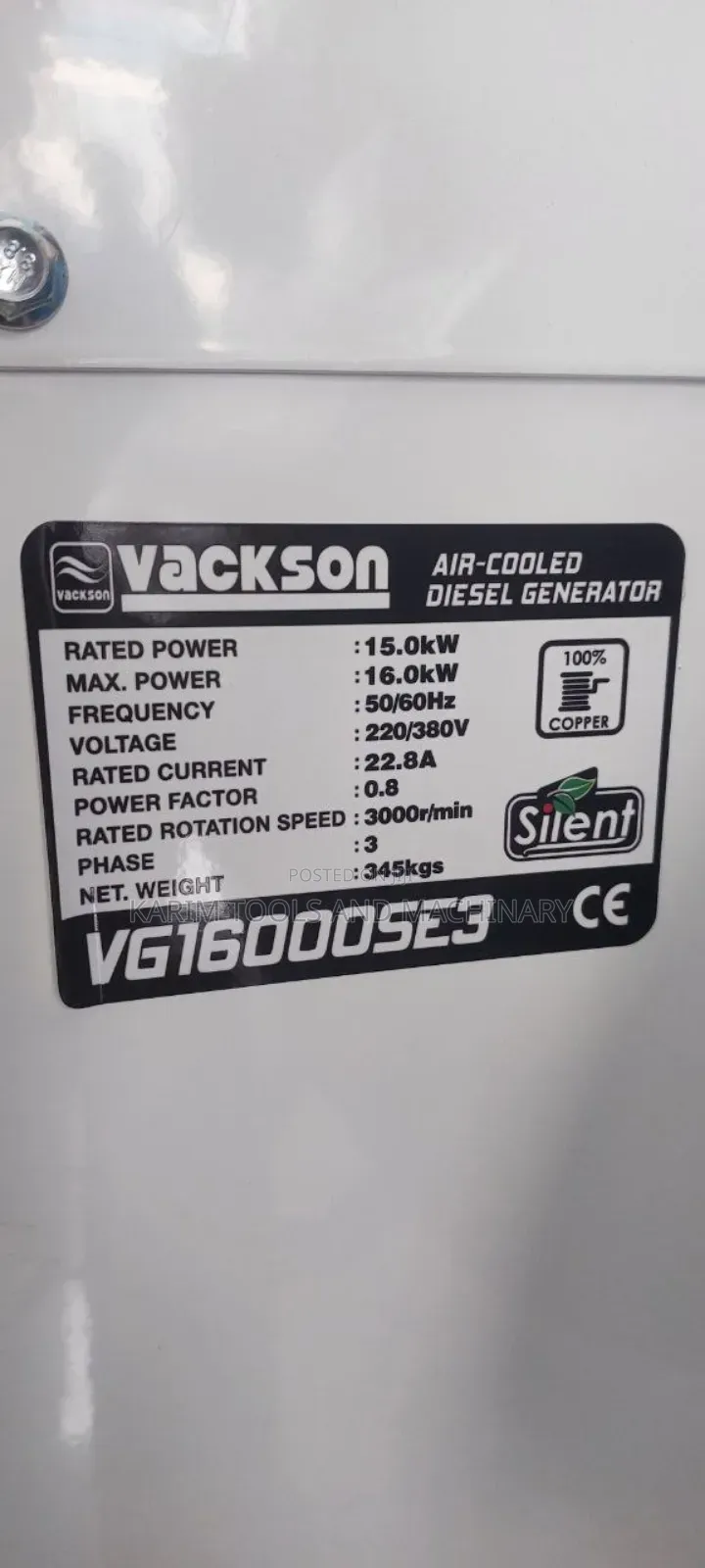 Vackson 16kw Generator