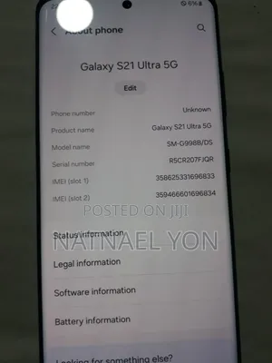 New Samsung Galaxy S21 Ultra 5G 256 GB Black