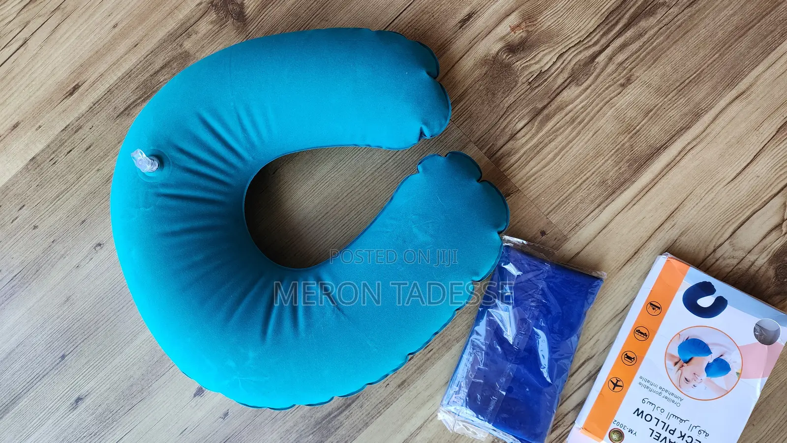 Inflatable Travel Neck Pillow የሚነፋ የጉዞ የአንገት ትራስ