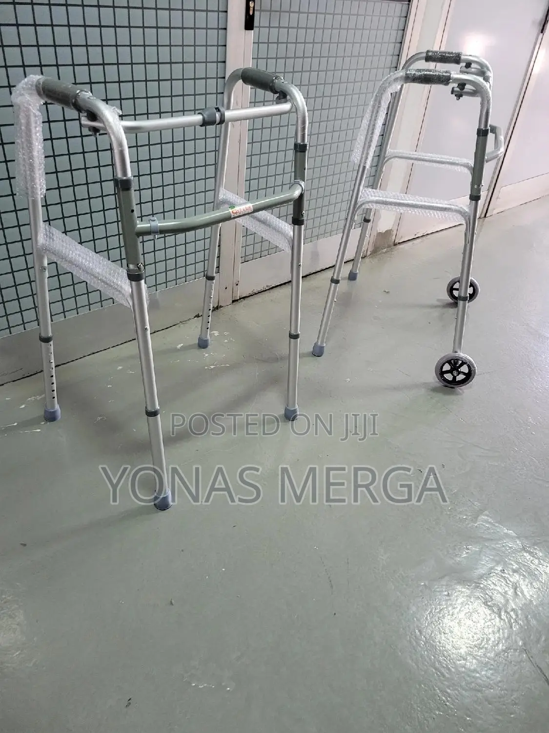 HEALGROW Heavy Foldable Height Adjustable Walker Steel