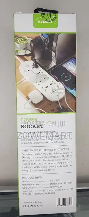 Ruggas Power 3 USB 1 Type C Port With 8 Power Socket