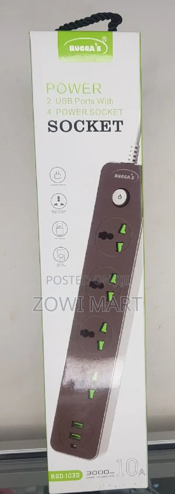 Ruggas Power 2 USB With 4 Power Socket