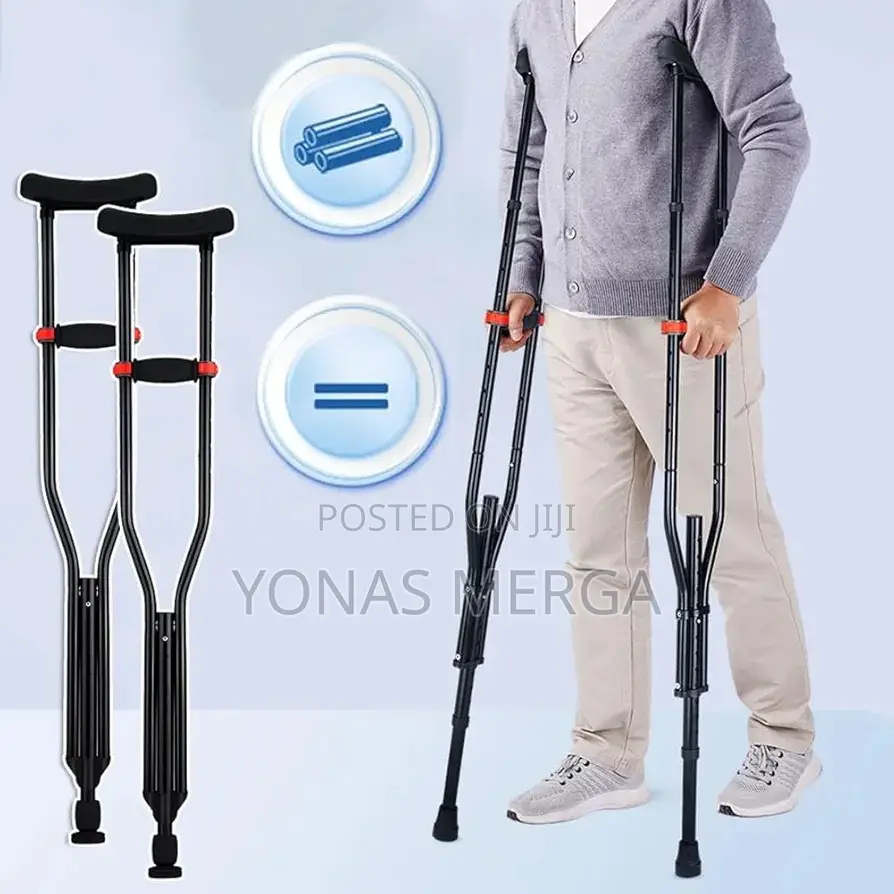 Aluminum Walking Crutches, Supports Up to 287 Lbs, 2 Units