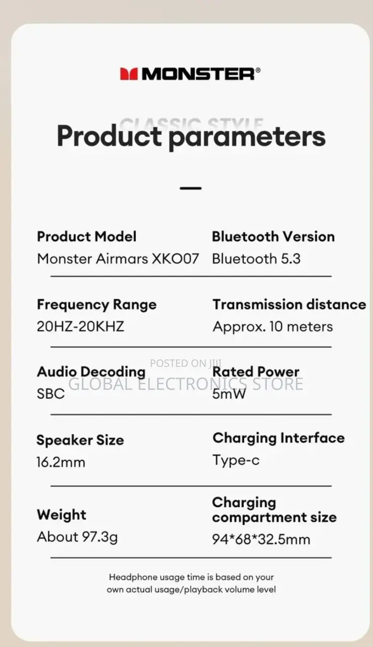 MONSTER Open Ear Air Conduction Headphones (New Technology )