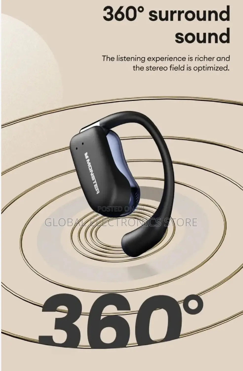 MONSTER Open Ear Air Conduction Headphones (New Technology )