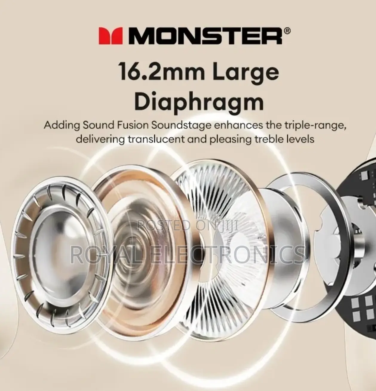 Original Monster ጆሮ ውስጥ ሳይገባ አዲስ ቴክኖሎጂ በመጠቀም የሚሰራ Headphone