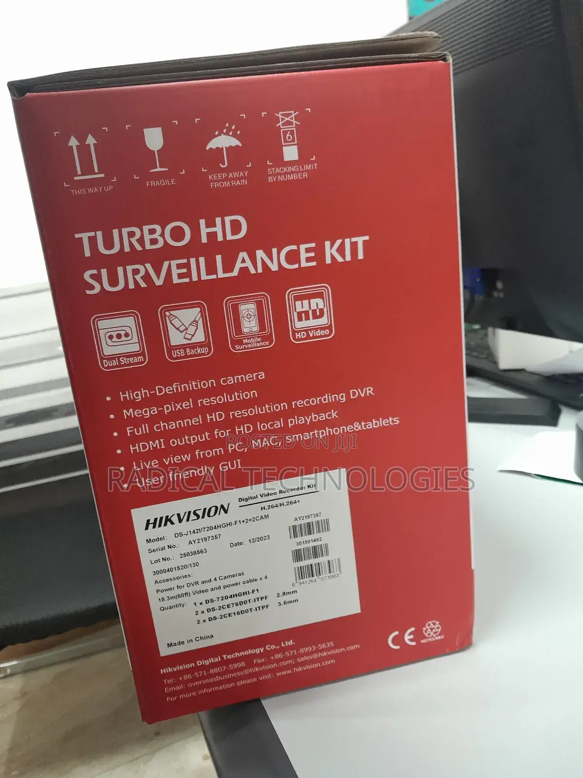 Hikvision Kit4 Camera With DVR and Cable Security Ip Camera