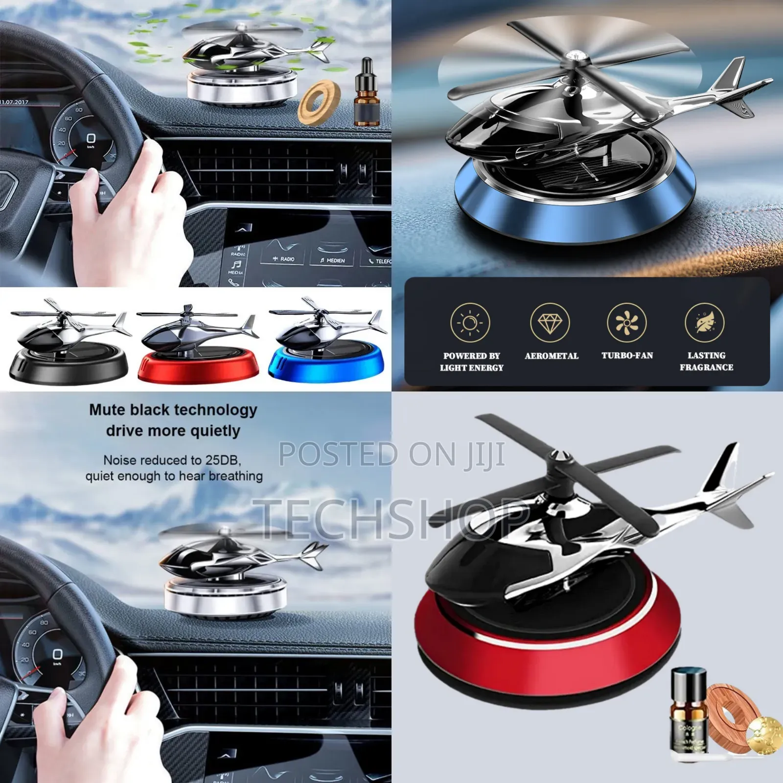 Helicopter Design Solar Car Perfume