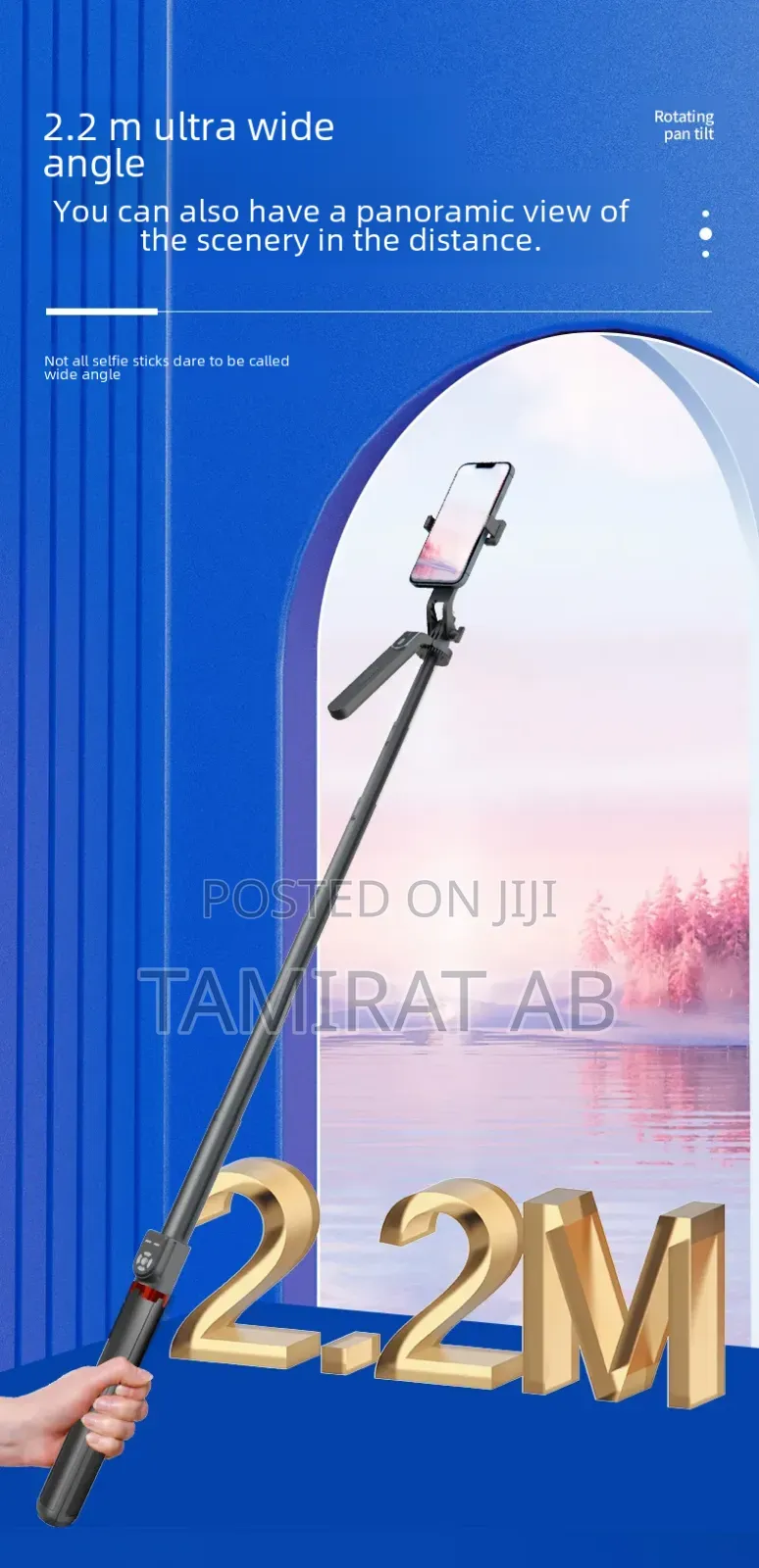 P325 Quadrupled(Four-Legged) Selfie Stick Dual Remote