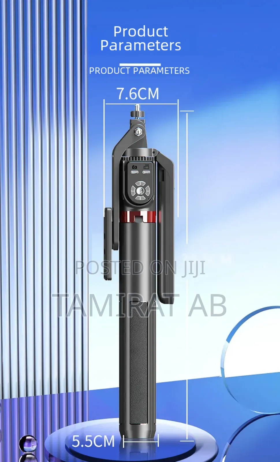 P325 Quadrupled(Four-Legged) Selfie Stick Dual Remote