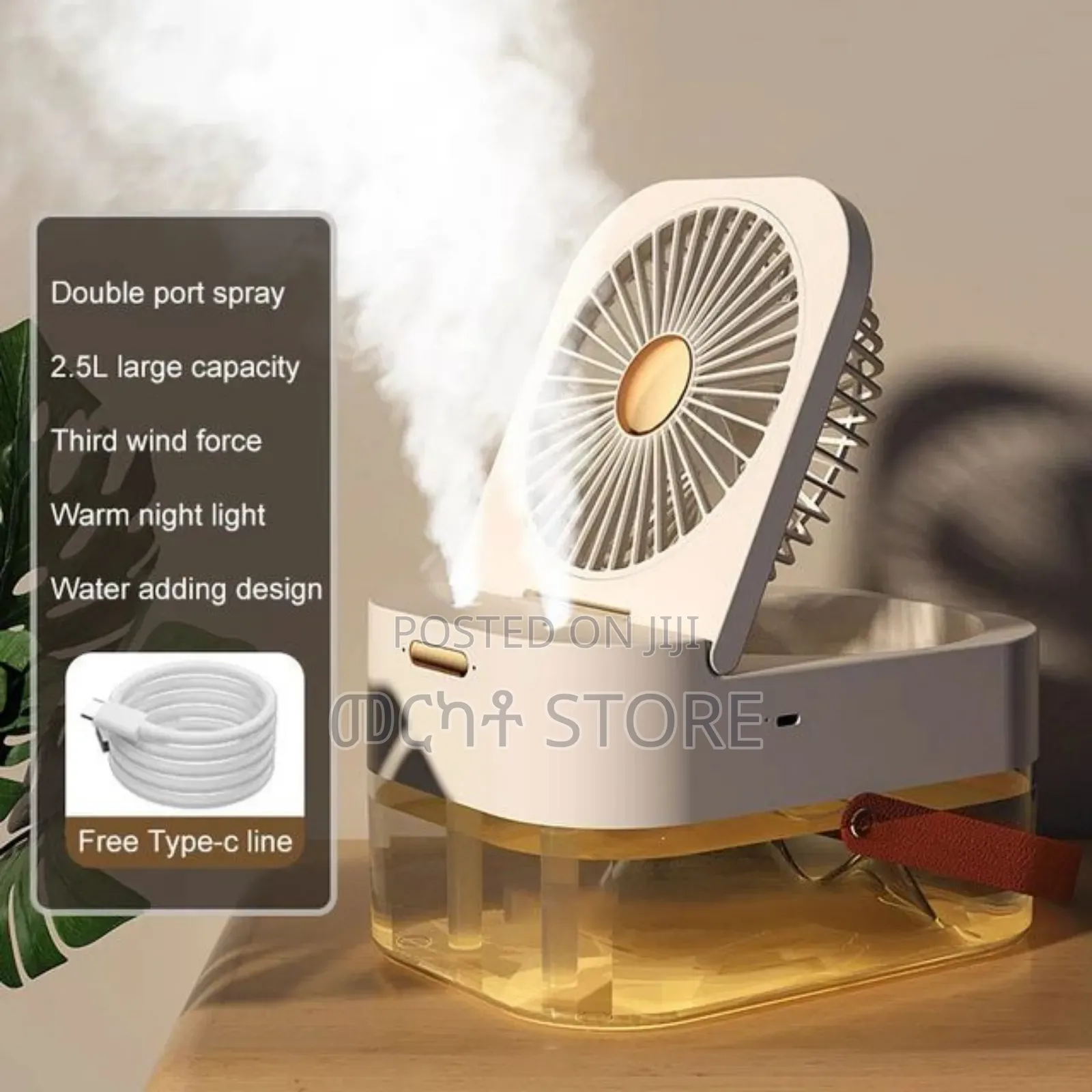Dual Spray Humidifying Fan