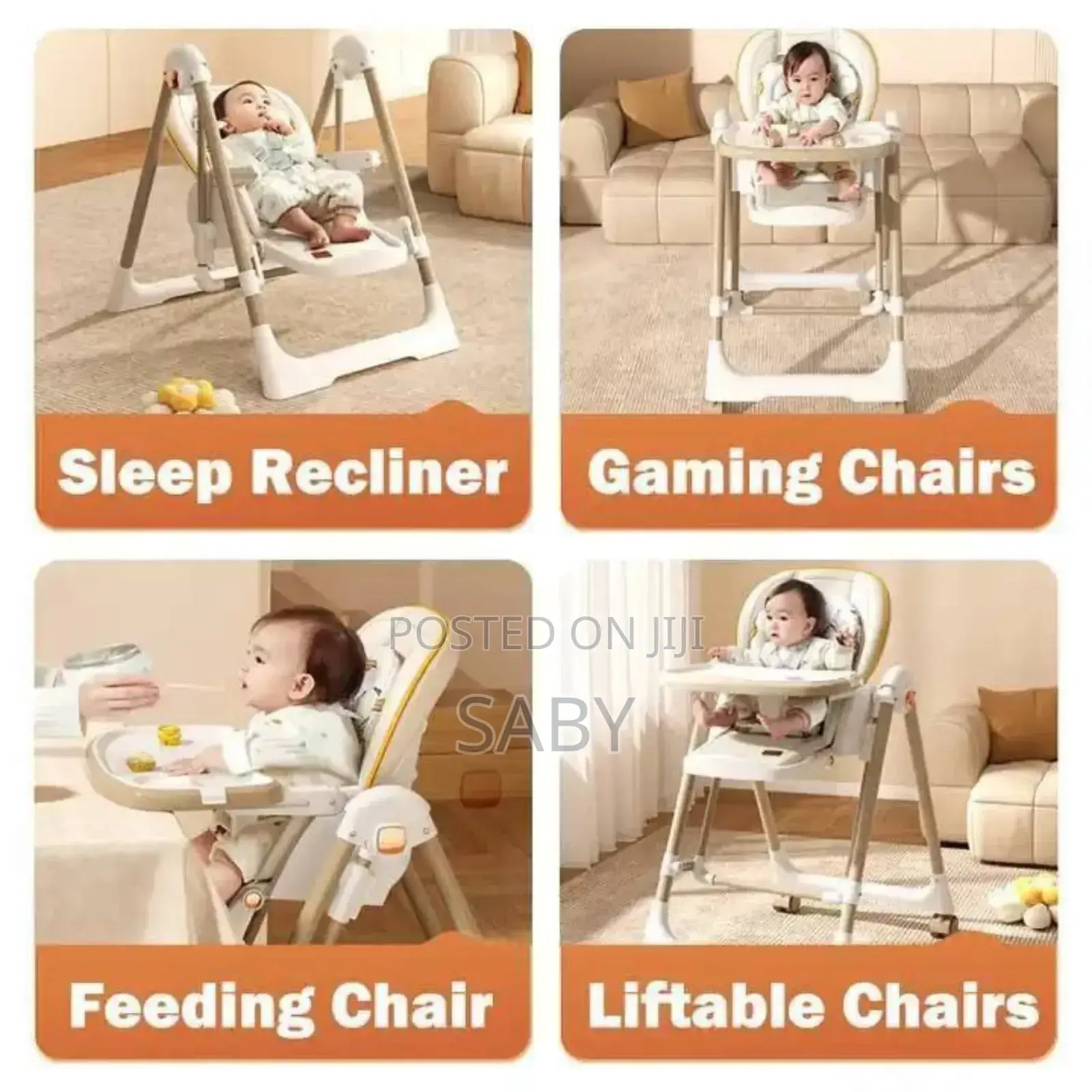 5-in-1 High Chair Multifunction