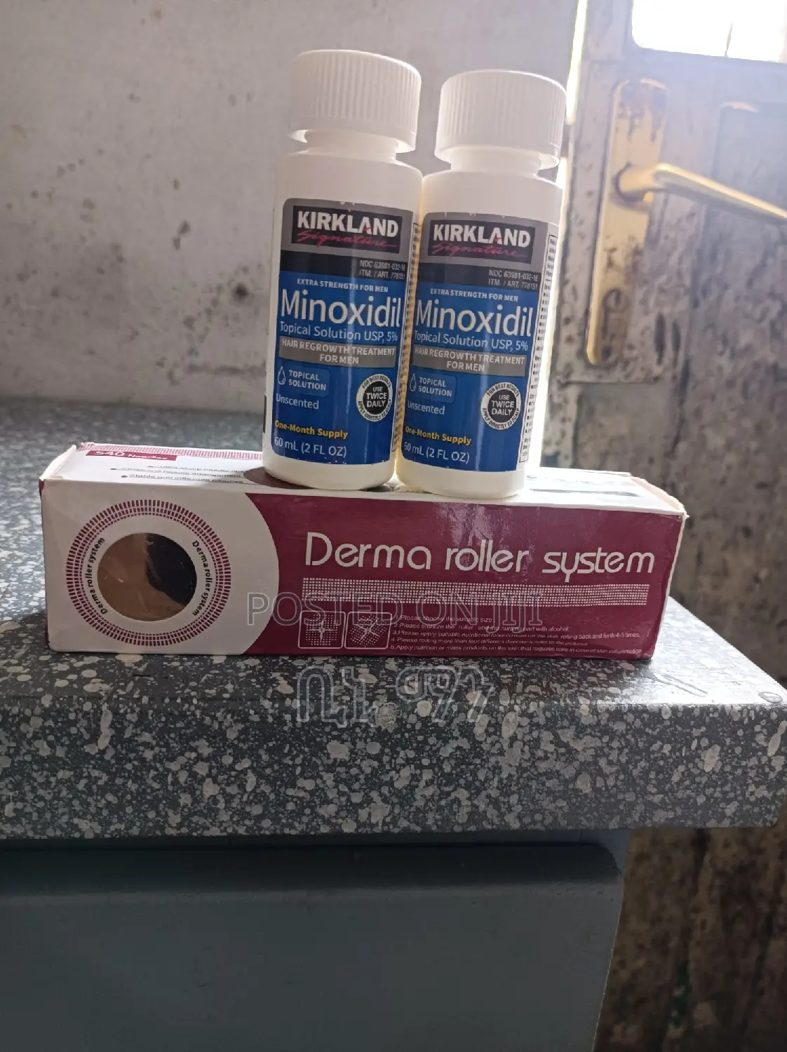 Original Kirkland Minoxidil With Derma Roller System