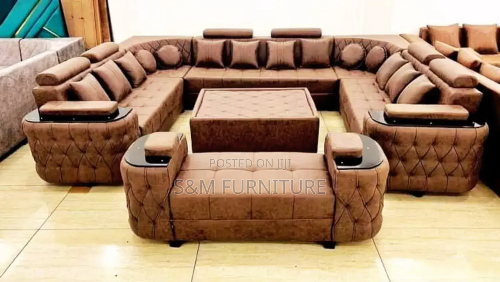 Awesome 14 Seater U Shape Sofa Set With Table