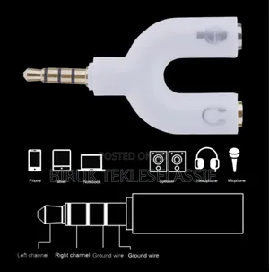 3.5mm Splitter Stereo Plug Mic Headphone Splitter Adapter