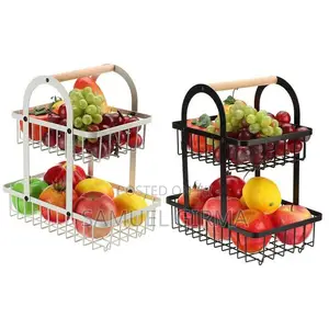 2 Tier Fruit Basket Display Stand