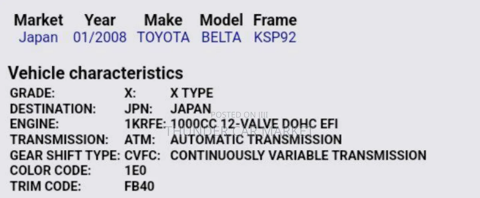 Toyota Yaris 2008 Black