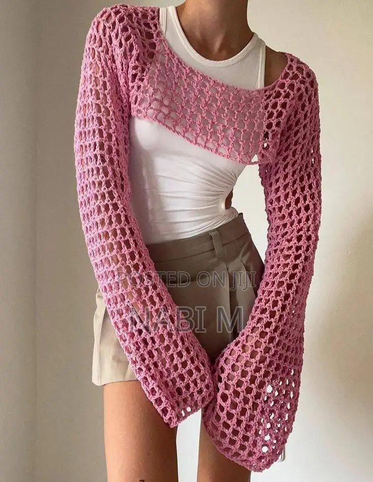 Crochet Mesh Shrug