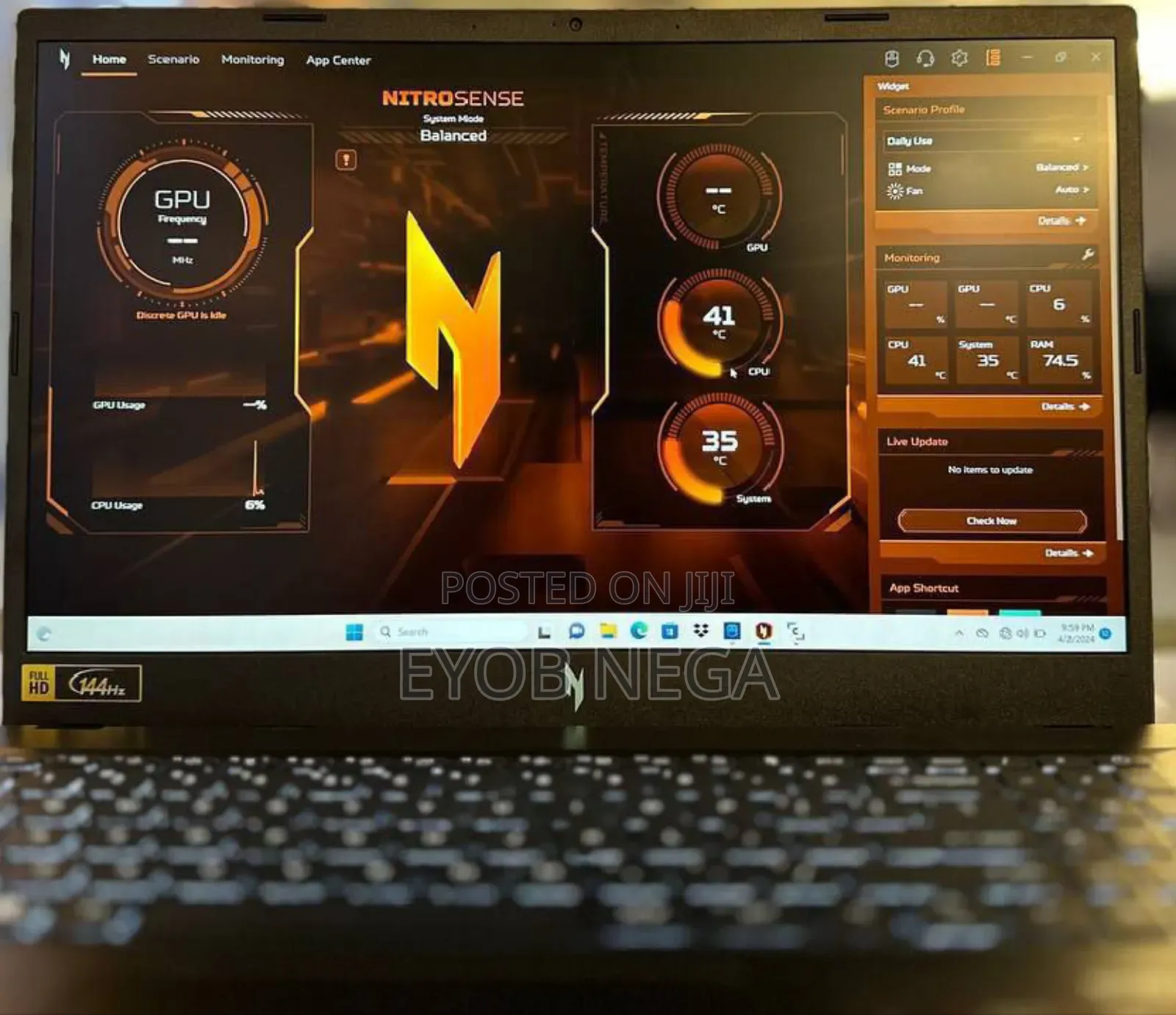 New Laptop Acer Nitro 5 8GB Intel Core I5 SSD 512GB