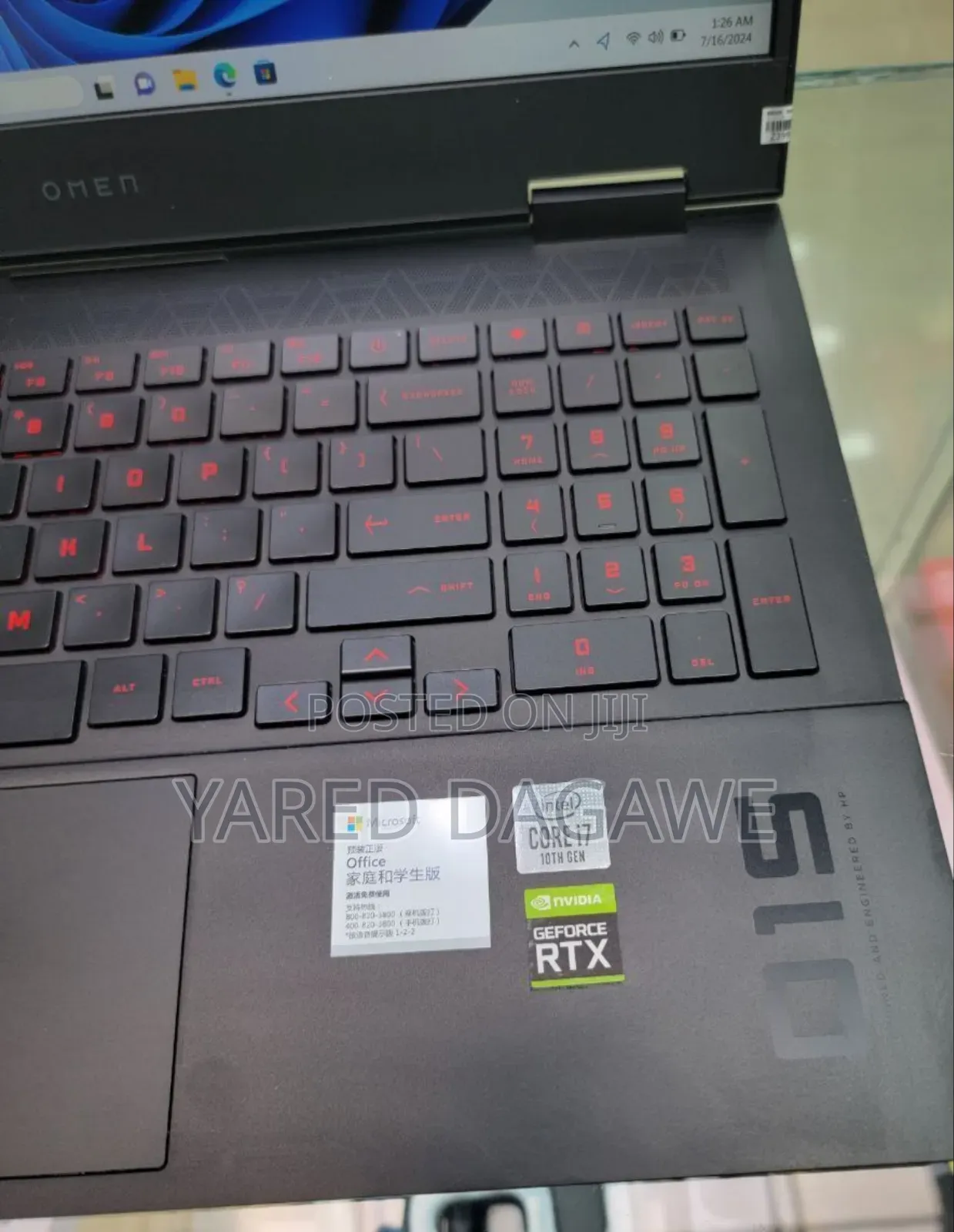 New Laptop HP Omen 15 16GB Intel Core I7 SSD 1T