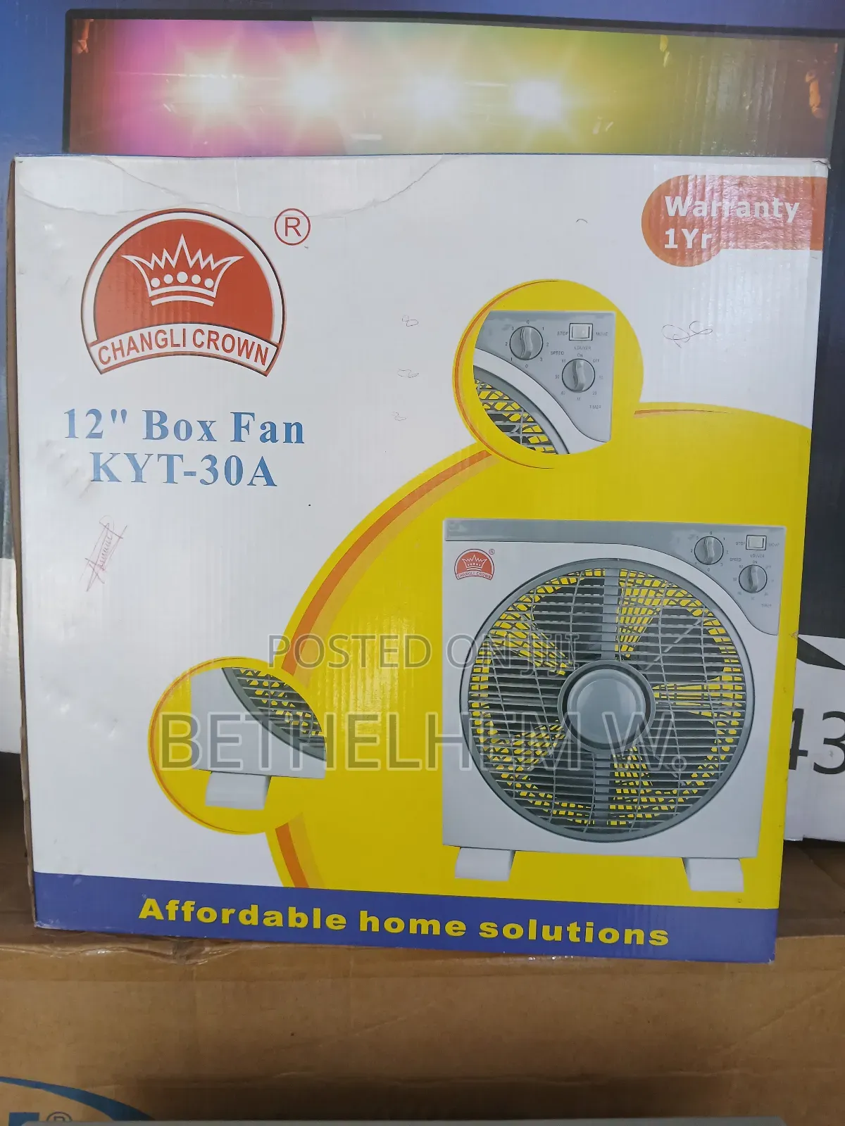 12" Box Fan KYT - 30A