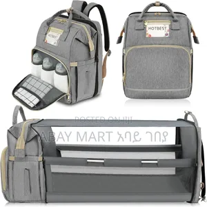 Photo - Baby Diaper Bag and Bed