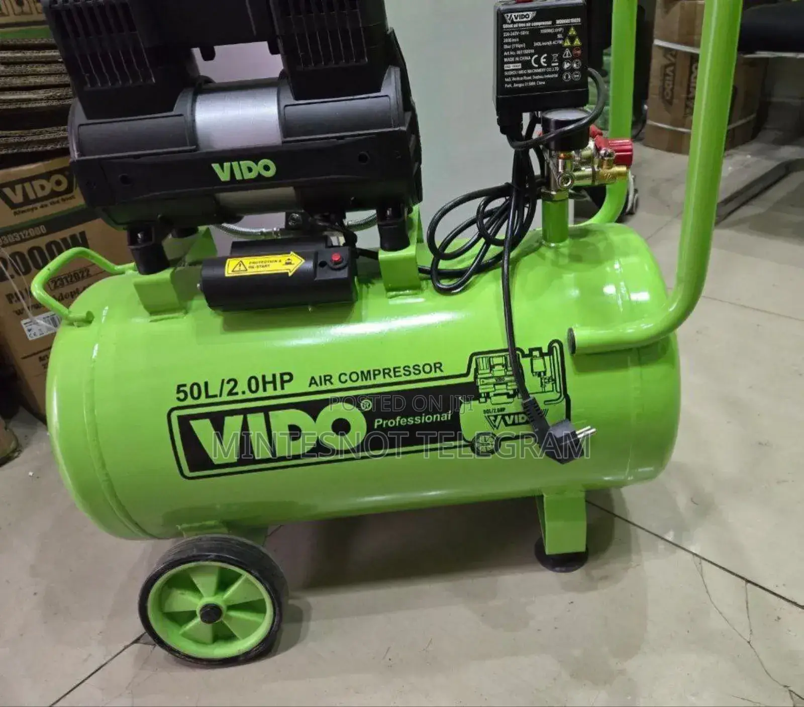 Vido 50 L Air Compressor 2 HP Silent Professional