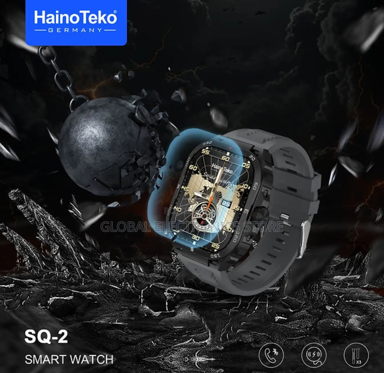Hainoteko Germany Unbreakeable Smart Watch (100% Waterproof)